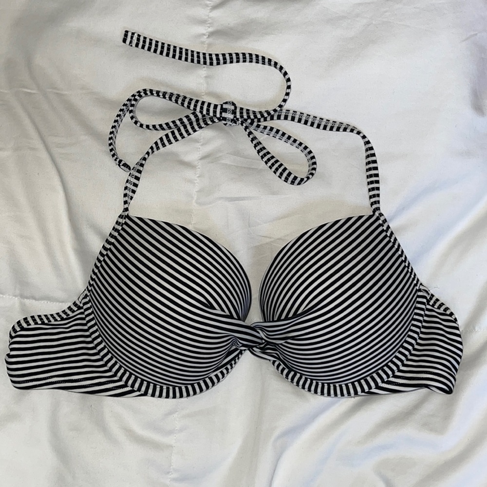 Aerie Push Up Underwire Bikini Top Striped